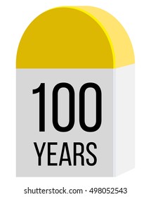 Milestone Timeline - 100Year - Stock Image