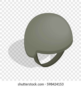 Military Helmet Isometric Icon 3d On A Transparent Background  Illustration