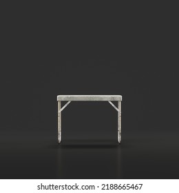 Military Metal Old Table, 3d Rendering, Nobody