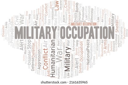 Military Occupation Word Cloud.  Made With Text Only.