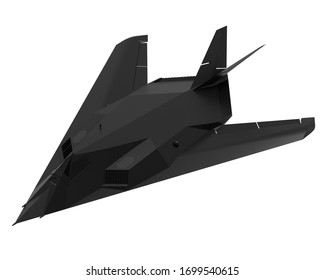 Military Stealth Aircraft. Plane F-117. Aircraft. Airplane. 3d Illustration.