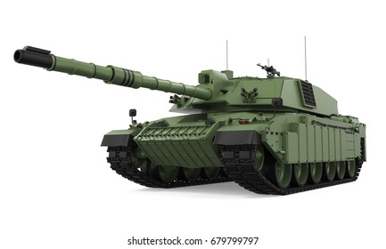Military Tank Isolated. 3D rendering
