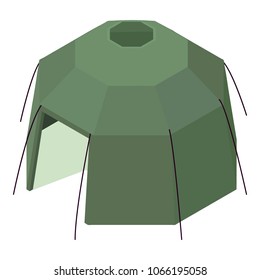 Military Tent Icon. Isometric Illustration Of Military Tent Icon For Web