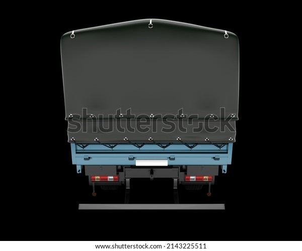 Military truck isolated on background. 3d\
rendering -\
illustration