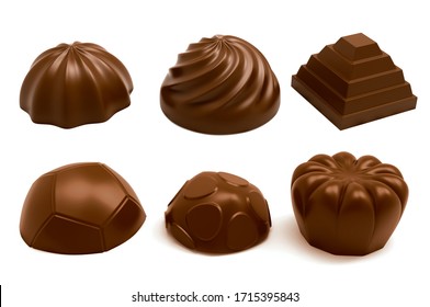 Milk Chocolate Molds. 3D Rendering