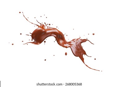 Milk Chocolate Splash On White