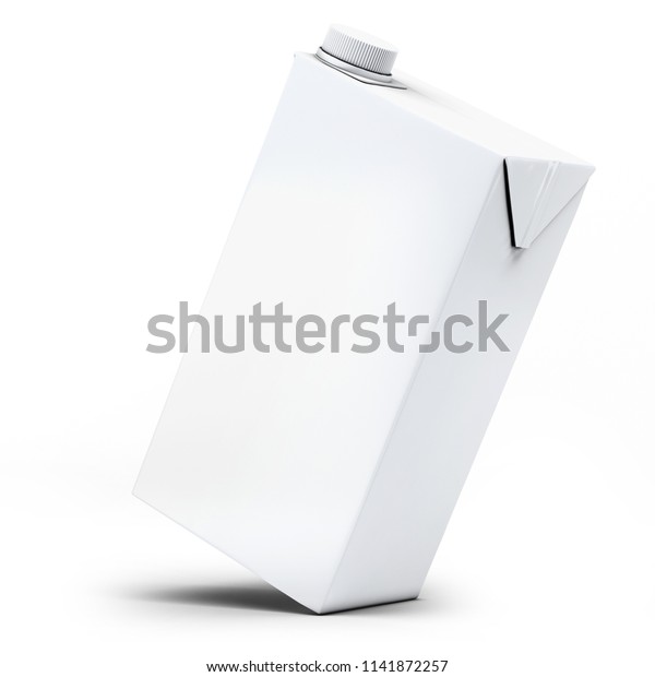 Milk Juice Carton Package Mockup 3d Stock Illustration 1141872257