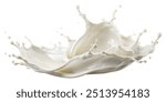 Milk splash pattern, Silk and smooth, 3d Milk splash, Natural lighting and soft shadows, isolated on white background. clipping path