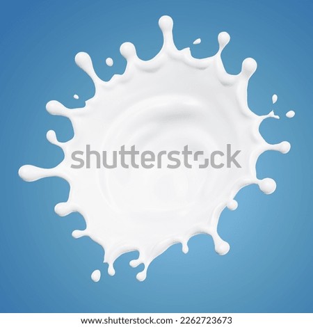 milk splashes isolated, with clipping path 3D illustration.