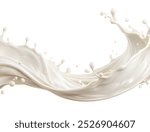 Milk wave border, Silk and smooth isolated on white background, Clipping path, 3D Rendering