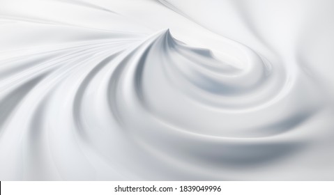 Milk Whirl  Cream Swirl - 3D Illustration
