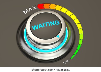min level of waiting concept, 3D renderin