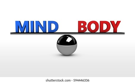 Mind and body lifestyle balance concept 3d illustration.