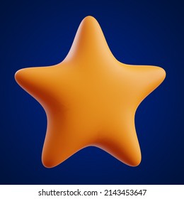 Mini Gold Star In Galaxy Cartoon And Game Asset Icon Set On Isolated Background 3d Rendering