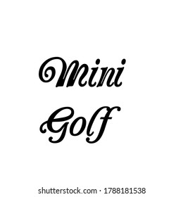 Mini Golf Text Design For Commercial Use