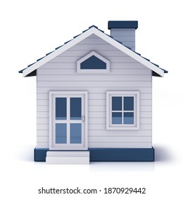 Mini House Symbol 3d Rendering