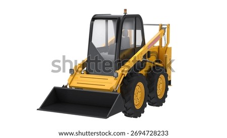 Mini Loader isolated on white background.3d rendering.