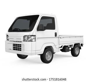 Mini Truck Isolated. 3D Rendering