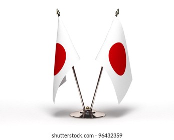 Miniature Flag Of Japan (Isolated)