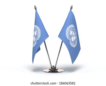 Miniature Flag Of UN (Isolated With Clipping Path)