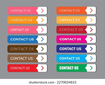 Minimal 14 Contact us CTA  Colourful Button for your project - Powered by Shutterstock