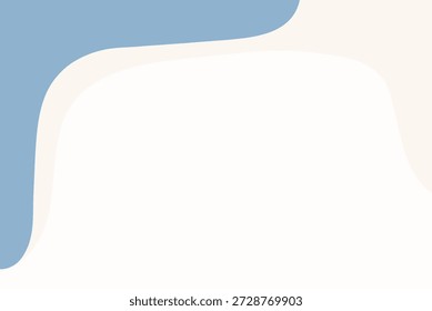 Minimal abstract background featuring soft organic curved shapes in neutral beige and blue tones. Clean modern design with generous copy space, ideal for branding, websites, social media, posters, presentations, and editorial layouts.