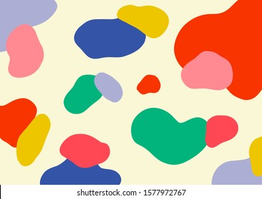 Minimal abstract colorful random shape background.