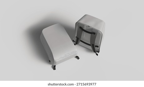 Minimal Backpack Mockup Front and Back View