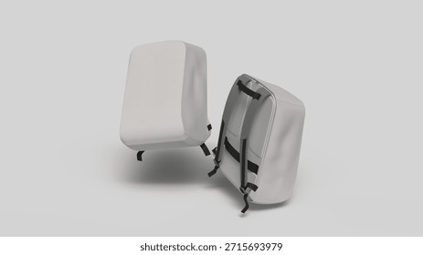 Minimal Backpack Mockup Front and Back View