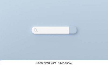 Minimal Blank Search Bar On Grey Background. Web Search Concept. 3d Rendering