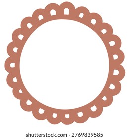 minimal circle frame with simple clean design isolated on whiite background