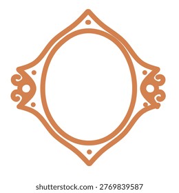 minimal circle frame with simple clean design isolated on whiite background