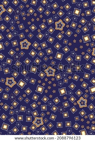Minimal colors seamless flower pattern for fabric printing or wallpaper