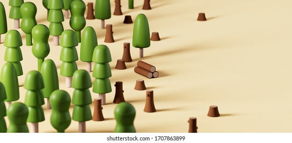 Minimal Composition Nature Concept Deforestation Environmental Stock ...