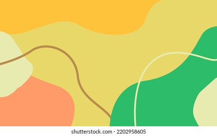 Minimal Curve Lines Isolated On Vibrant Background Wallpaper, Desktop Wallpaper, Minimal Background Art.