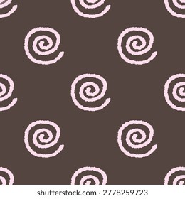 Minimal Cute Spiral Repeat Pattern for Fabric and Wallp