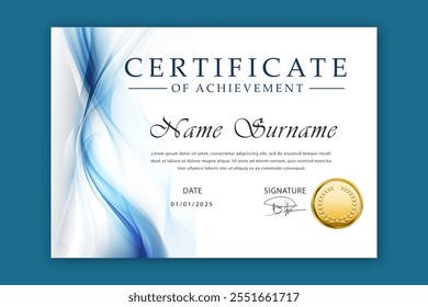 minimal Gradient elegant certificate template 