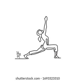 Minimal Line Drawing Yoga Poses Stock Illustration 1693323310 ...