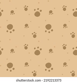 Minimal Pastel Dog Footprints Seamless Pattern, Pet Products, Dog Products, Pet Shop