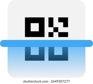 Minimal QR code icon for apps, websites, digital menus, payments, and tech interfaces. Ideal for UI, UX, contactless systems, and scan-related designs. Vector and fully editable.