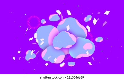 Minimal Shape Bright Blue Violet Vibrant Background,Fancy Party Background,presentation Templates,attractive Light Background,fantasy Retro Abstract Bright Particles,festive Sale Backgrounds.