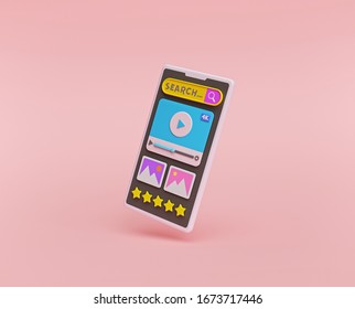 Minimal Style Smartphone User Interface Concept Stock Illustration ...