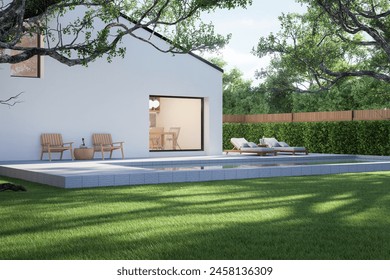 Casa blanca estilo minimalista