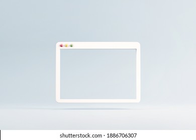 Minimal Web Simple Browser Window, 3d Rendering