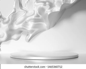 Minimalism Abstract Background, Pedestal. 3d Illustration, 3d Rendering.