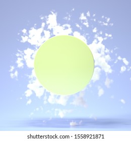 Minimalism background with smoke and clouds. 3d illustration, 3d rendering.