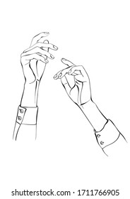 Minimalism Sketch Illustration Hands Stock Illustration 1711766905 ...