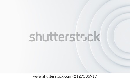 Minimalism white background with circles, 3d illustration [[stock_photo]] © 