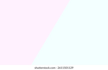 Minimalist abstract image showcasing a light color field divided diagonally by a slightly different hue. A versatile and contemporary backdrop with a smooth, flat texture.