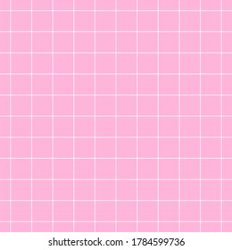 Minimalist Aesthetic Cute Seamless Pattern White White Lines And Pastel Pink Background Color.